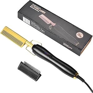 ELECTRIC HOT COMB HAIR STRAIGHTENER TEMPERATURE ADJUSTABLE