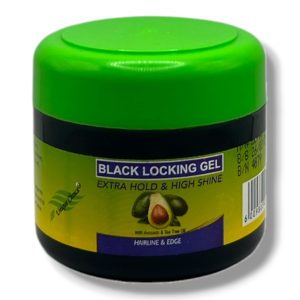 UNIQUE CHOICE BLACK LOCKING GEL EXTRA HOLD & HIGH SHINE 150ml